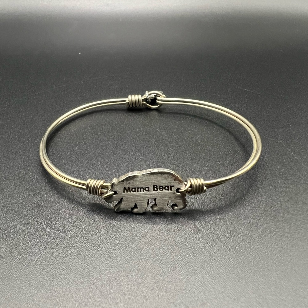 Luca and Danni Mama Bear Silver Tone Bracelet Boho Casual